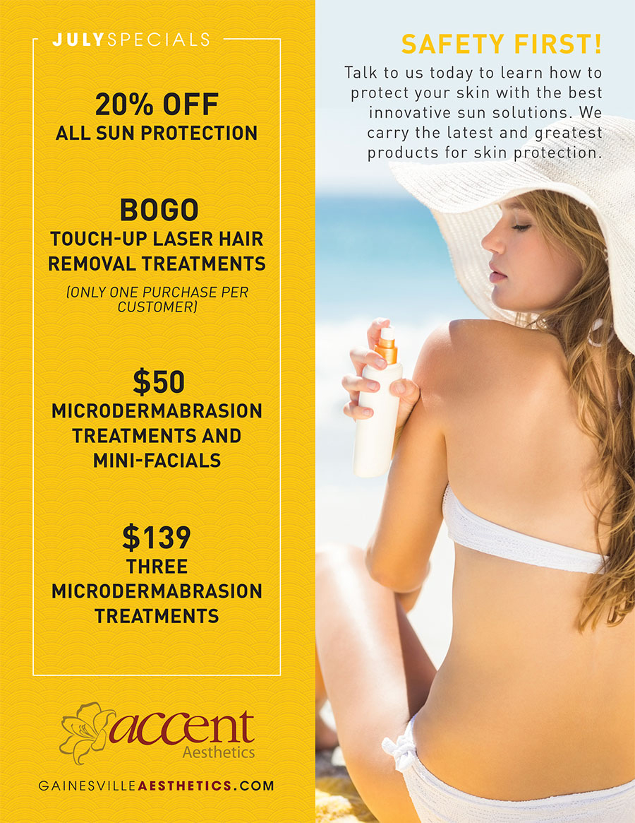 Accent Aesthetics Beauty Specials July 2016