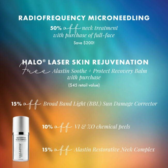 Radiofrequency Microneedling, HALO® Laser Skin Rejuvenation, and more deals! Radiofrequency Microneedling, HALO® Laser Skin Rejuvenation, and more deals!
